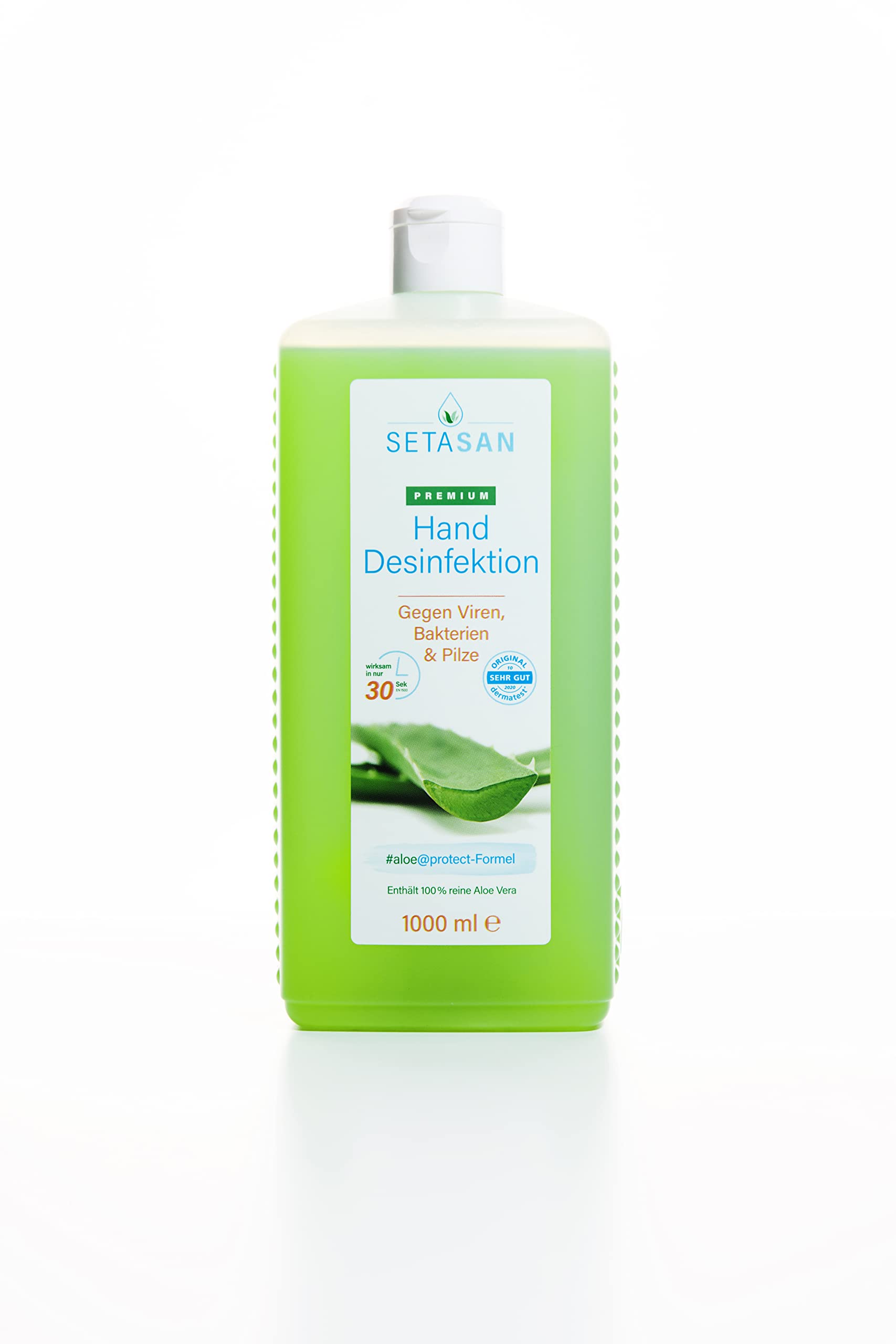 SETASAN premium Handdesinfektion 1.000 ml  Desinfektionsmittel mit Aloe  Vera und biologischem Ethanol, hochwirksames Handdesinfektionsmittel mit  frischem Duft : Amazon.de: Drogerie & Krperpflege