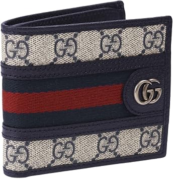 Gucci Mens Bifold Wallet Officia GG Supreme GG Canvas Leather 597606 96IWT 4076 Beige