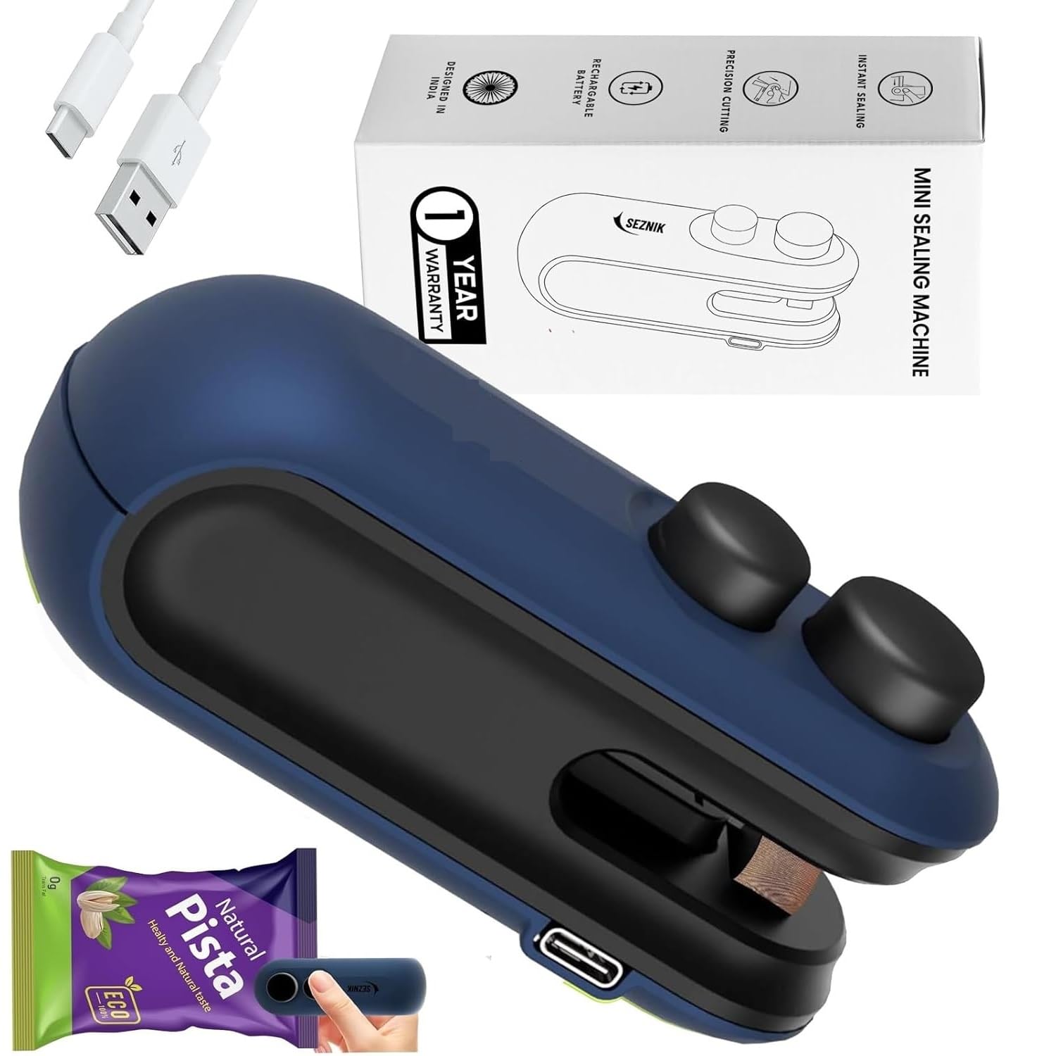 Sealing Machine for Food Packets - Portable Handheld Sealing, Snacks, Chips, Fresh Storage - Mini Sealing Machine, (MULTICOLOR)-image-27