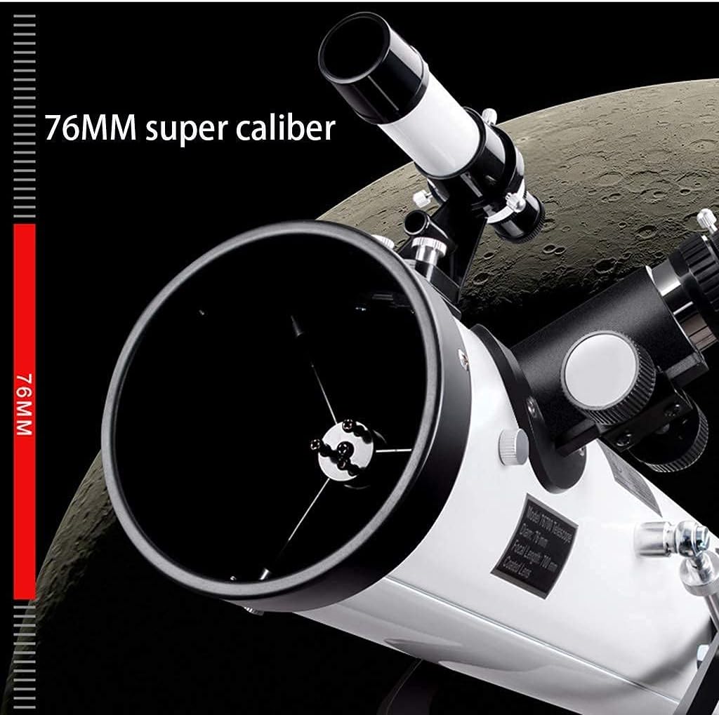 76Mm Reflector Astronomical Telescope for Children Beginner's Outside Reflector Kids Educational Monoscope Adults Travel Spotting Scope Xmas Gift Yellow B (Yellow D) (Yellow D)