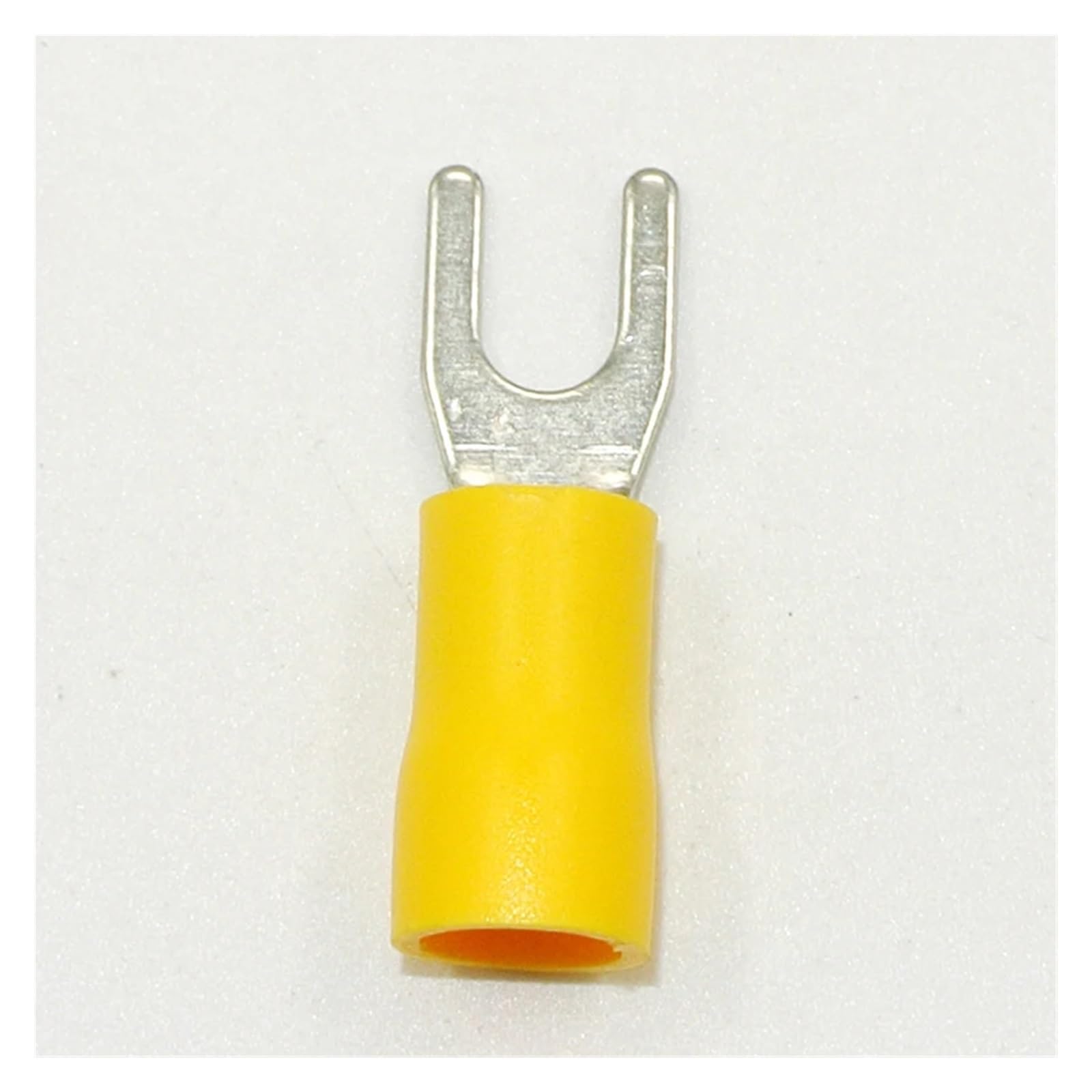 REIUAFWYGV 500PCS SV5.5-3.5 12-10 AWG #6 Yellow Insulated Fork Wire Connector Electrical Crimp Terminal