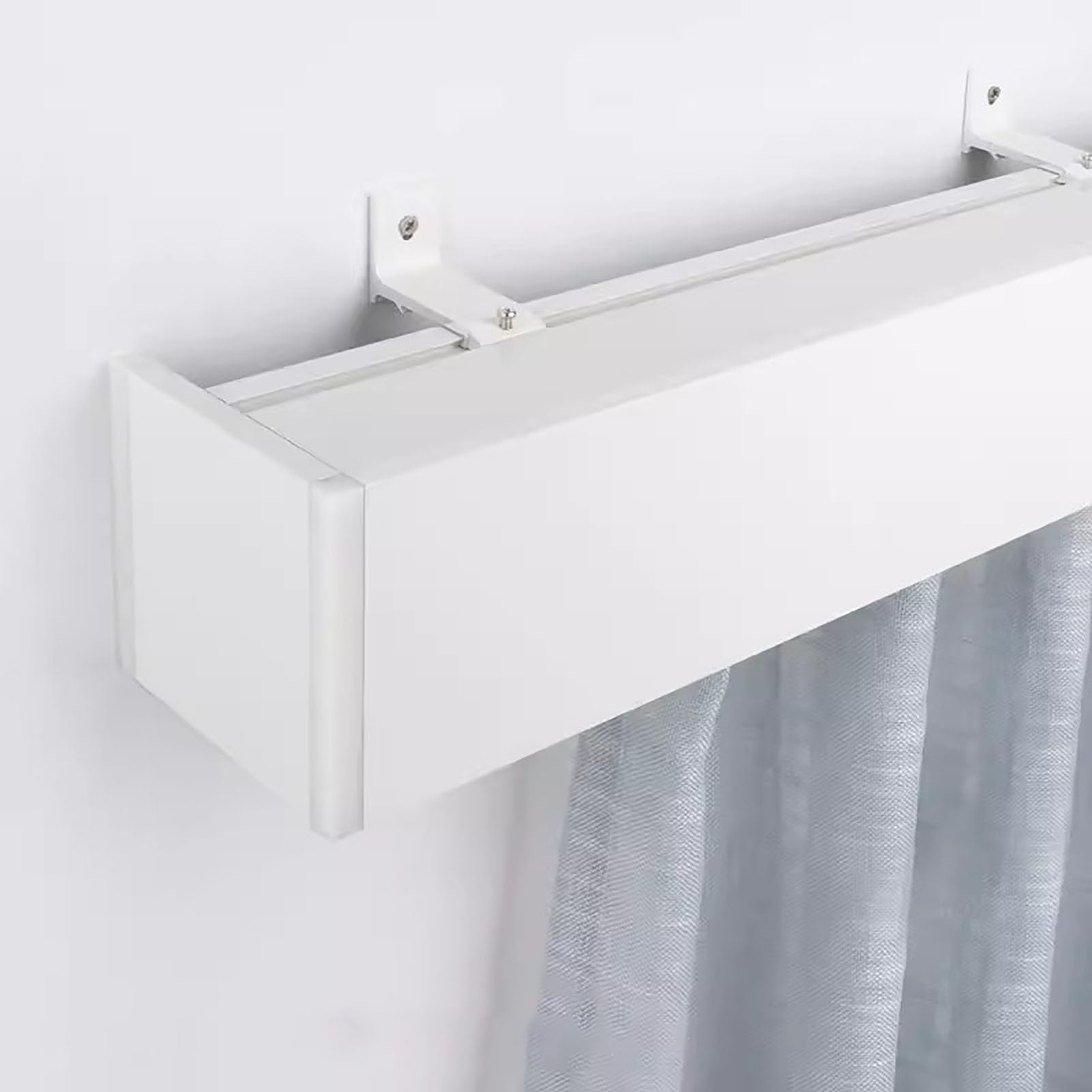 Binario Tenda Asta per Tende a Binario Singolo e Mantovana - da 1 Ma 4 M, Mantovana per Tende a Pannello Decorativo Resistente, Binario per Tenda a Parete per Le Finestre Della Doccia, Home Decor(2.3m