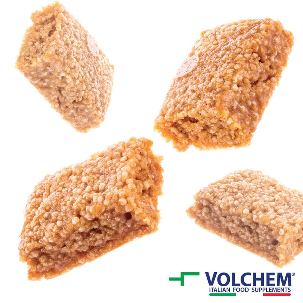 Volchem Promeal Energy Crunch, Barretta Energetica con Polimeri di Glucosio, Carnitina, Creatina e Vitamine, Senza Conservanti, Coloranti e Dolcificanti, Scatola da 30 Barrette, Gusto Miele, 1200 g