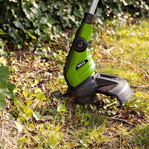 BAKAJI Elektrische grastrimmer 600 W diameter snede 32 cm grastrimmer hoogte verstelbaar en kantelbare snijkop grasmaaier tuin met 8 m nylondraad meegeleverd - Afbeelding 7
