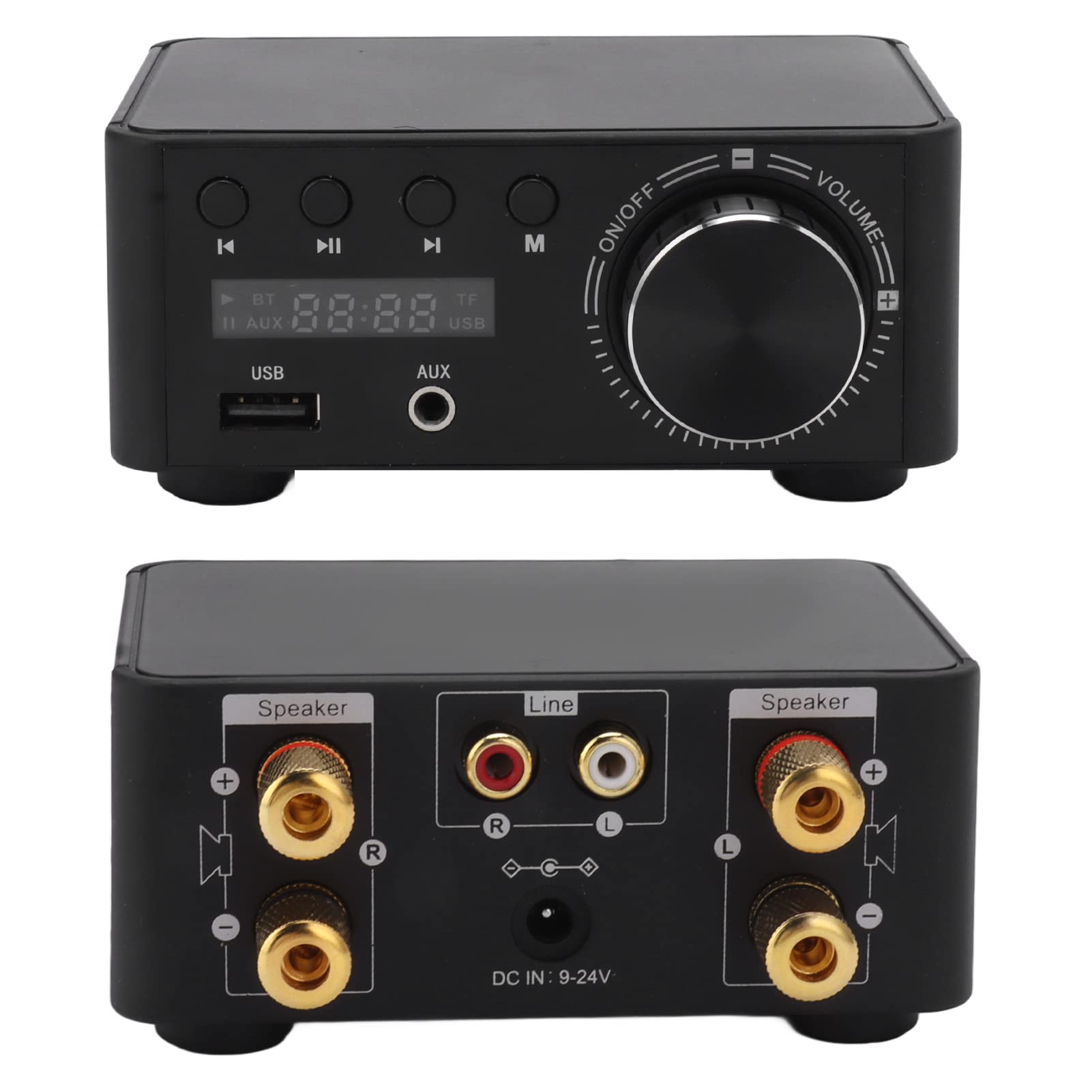 Mini Wzmacniacz mocy 50W Bluetooth 5.0 DC9V-24V Klasa D Home HiFi Stereo Wzmacniacz Do Komputera Telefon komórkowy