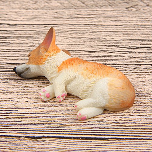 Ornerx Mini Resin Dog Figurines Ornaments Corgi Pack Of 4 Randomly #TOP3
