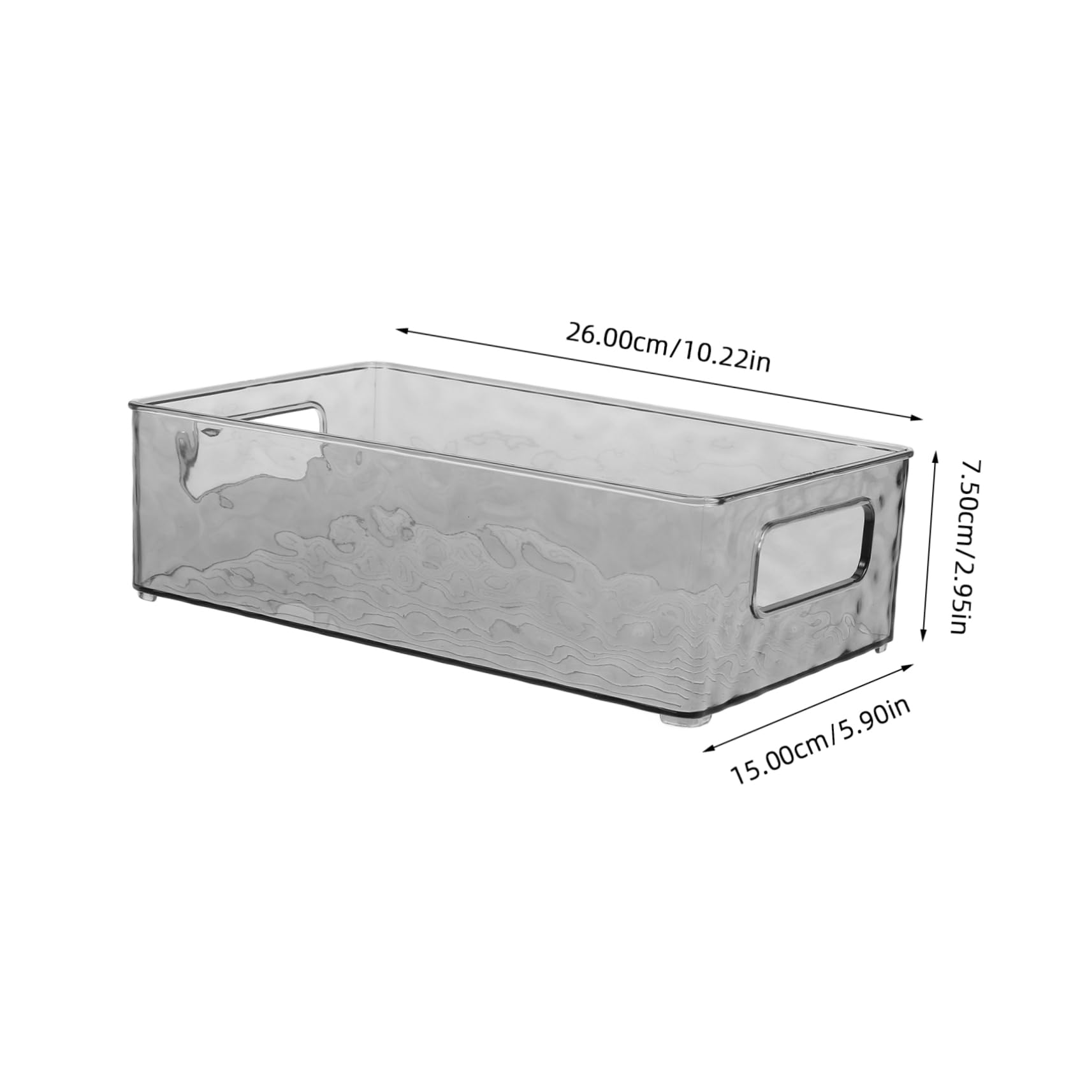 Contenitori in Plastica Trasparente Con Manici Per Organizzazione Cucina E Frigorifero Rettangolari Per Conservazione Casa E Dispensa Grigio