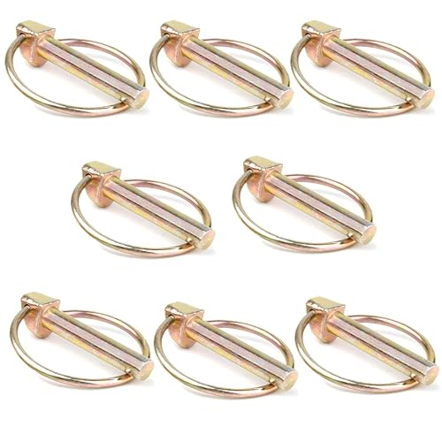 Miniatura 13 de Juego surtido de 30 pasadores de linchamiento con anillo, pasador de linchamiento resistente para tractores agrícolas, remolques, cortacésped, 1/4