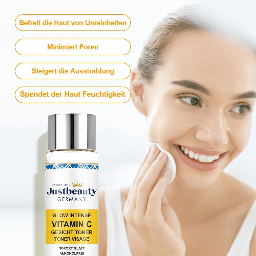 Glow Intense Kollagen-Aufhellungsset - Body Lotion, Gesichtscreme, Serum, Toner, Reinigung - Klärt, Spendet Feuchtigkeit, Hellt auf - Mit Kollagen, Niacinamid, Vitamin C (1, Kilogramm)