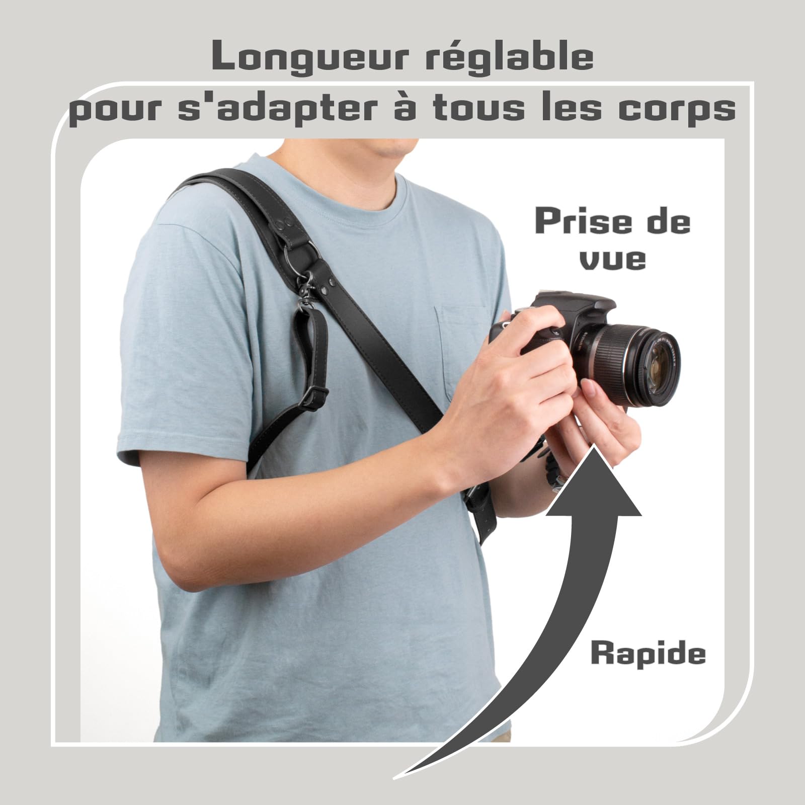 Sangle Appareil Photo pour 1 Appareil,Harnais Appareil Photo