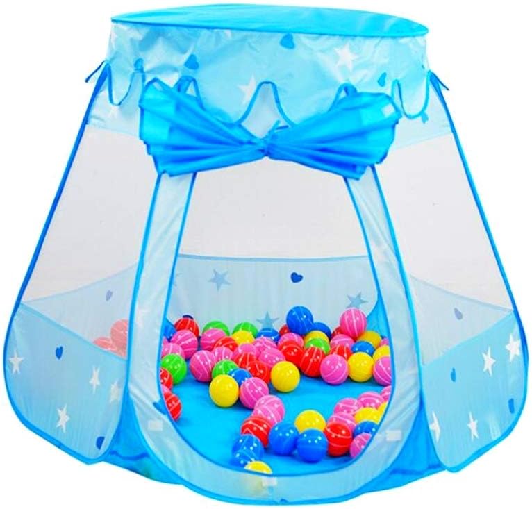 Baby Ball Pit Tent for Boys with Indoor and Outdoor Foldable Game House Kids Toys Room Children Pop Up Play Tent - Blue