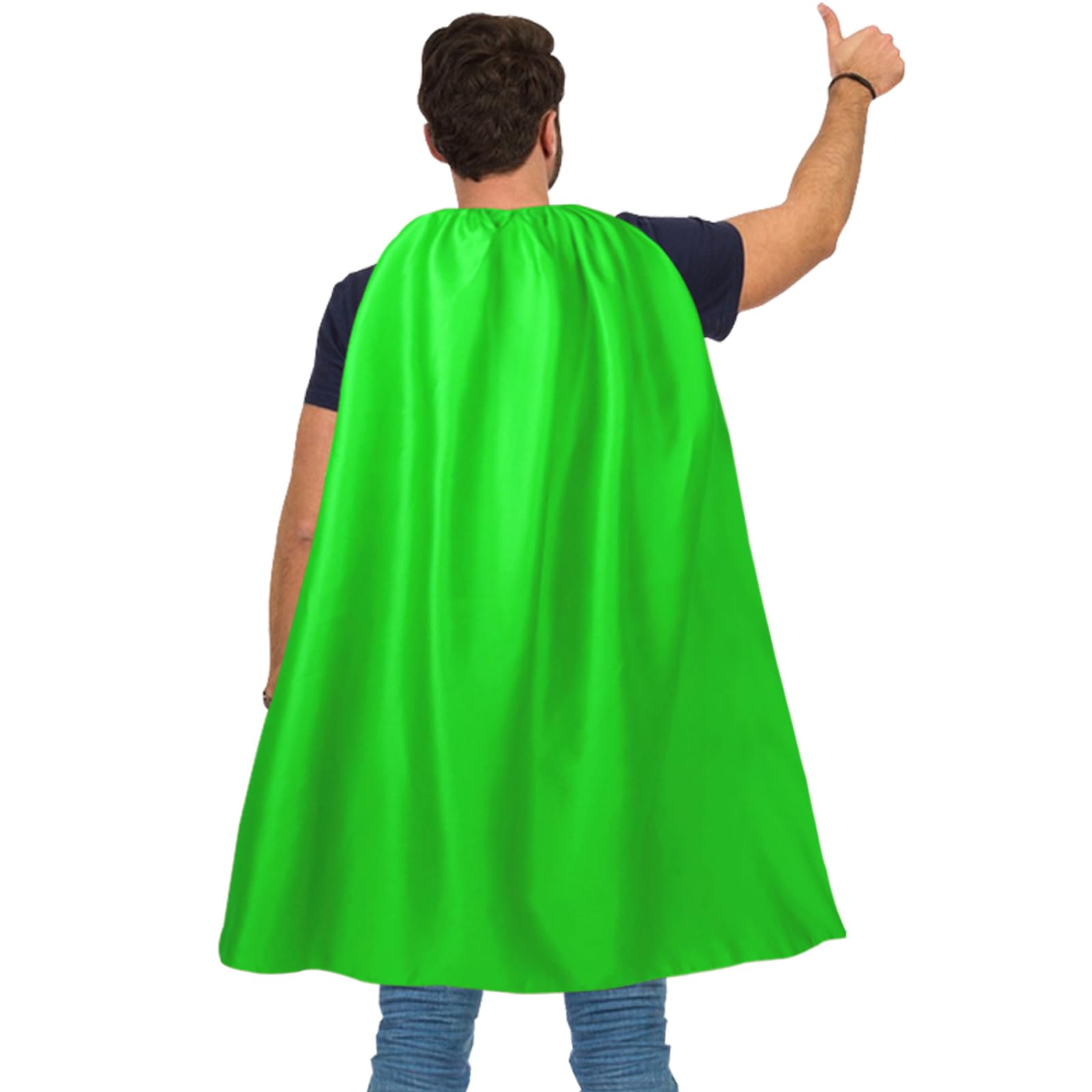VAAT Adult Superhero Capes and Masks - Cape & Mask Costume for Halloween, Superhero Party Capes, Perfect for Cosplay, Christmas Parties, Role Play Event(Fluorescent green)
