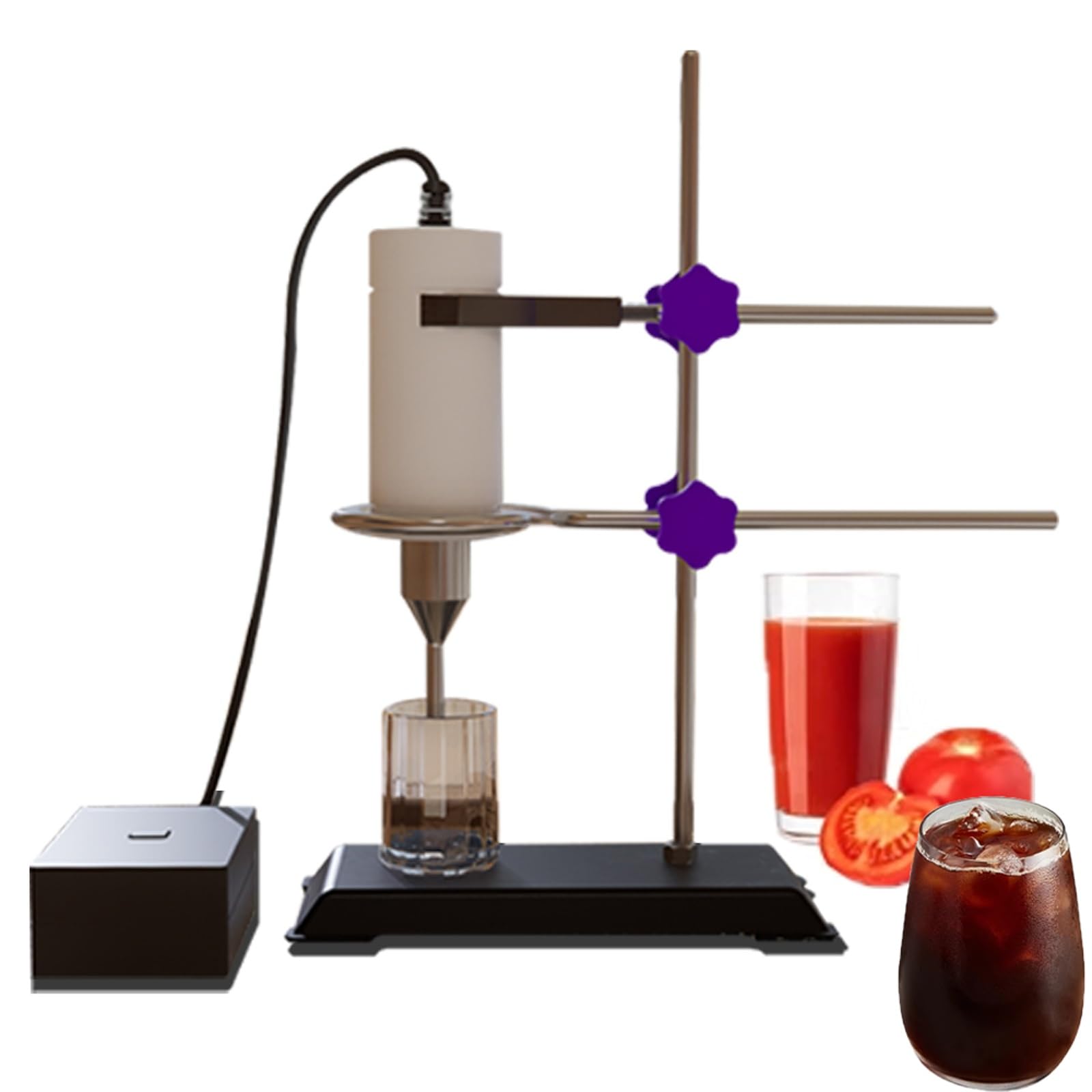 Kleiner Ultraschall-Homogenisator, 250 ml, Ultraschallprozessor, Zelldisruptor-Mixer mit Halterung, einstellbare Höhe, Reinigungszeit 300 Sekunden, for Espresso, Mokka, Cappuccino, Milch, Blumentee