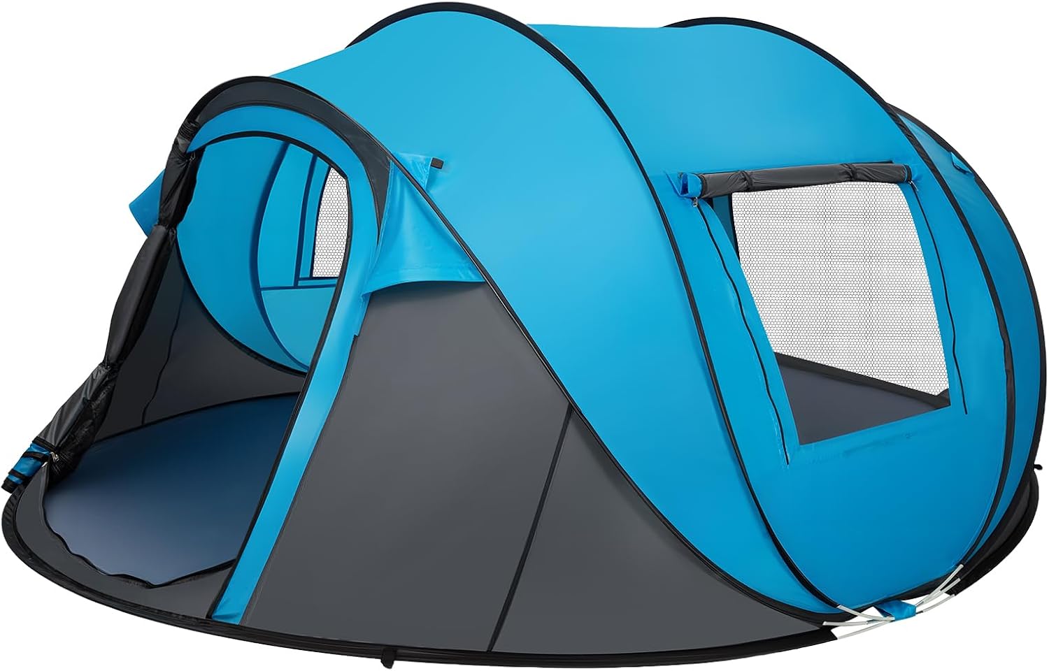 Instant Pop Up Tent for 3-4 People Automatic 3-Second Tent with PU3000 mm Hydrostatic Head 290 x 200 cm Camping Tent with Ventilation Reinforced & Stable for Festival Beach and Garden