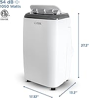 Vista 7 de Commercial Cool CPT08WB Aire acondicionado portátil con control remoto, 12000 BTU, blanco