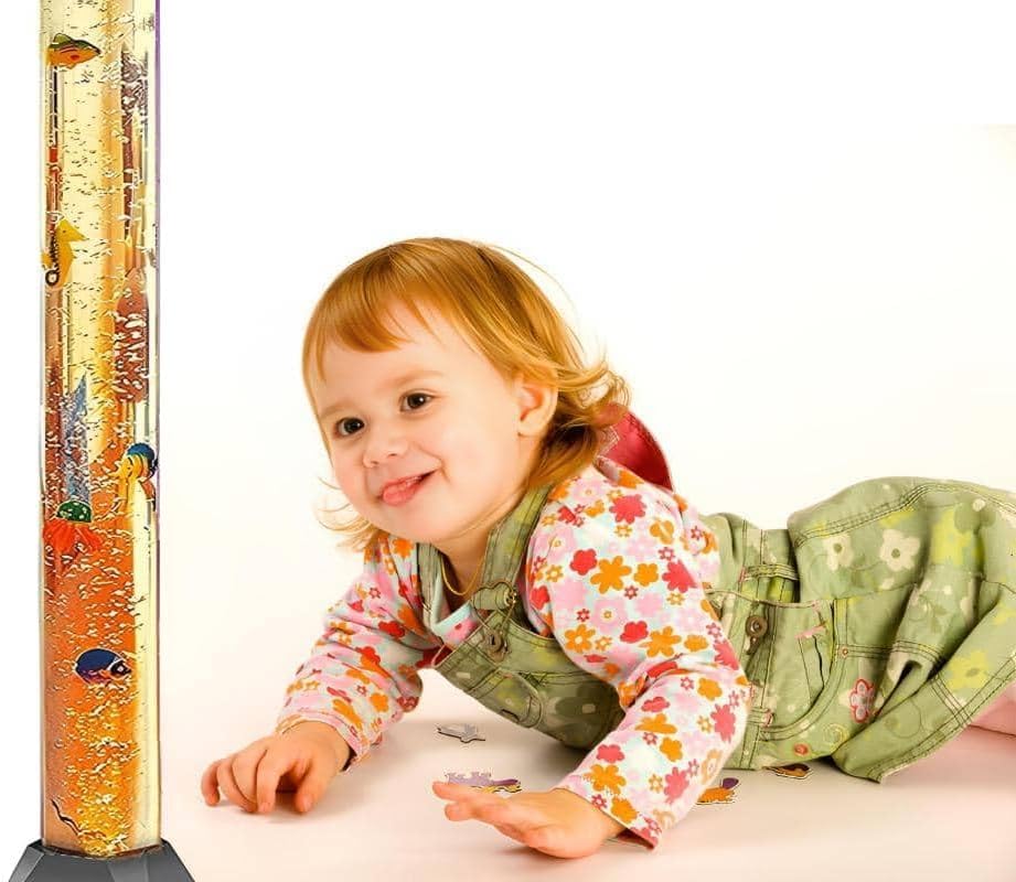 Mindiverse Sensory Bubble Tube Night Lamp, LED Water Fish Lamp for Kids with Autism ADHD, Stress Relief Calming Light for Adults, Bedroom Living Room Decor - Image 3