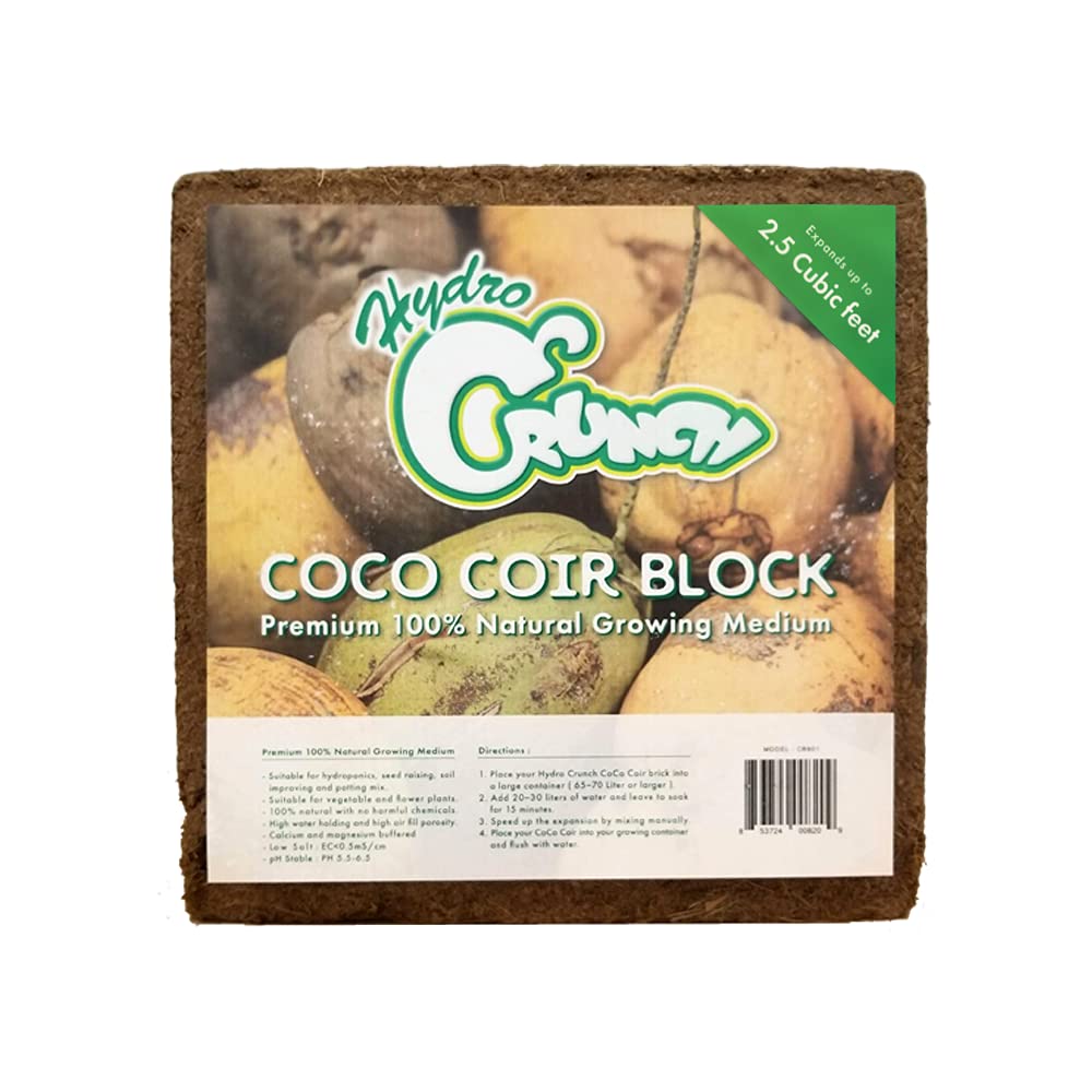 Amazon.com : Hydro Crunch CB801 Coco Coir 2.5 Cubic Ft Block