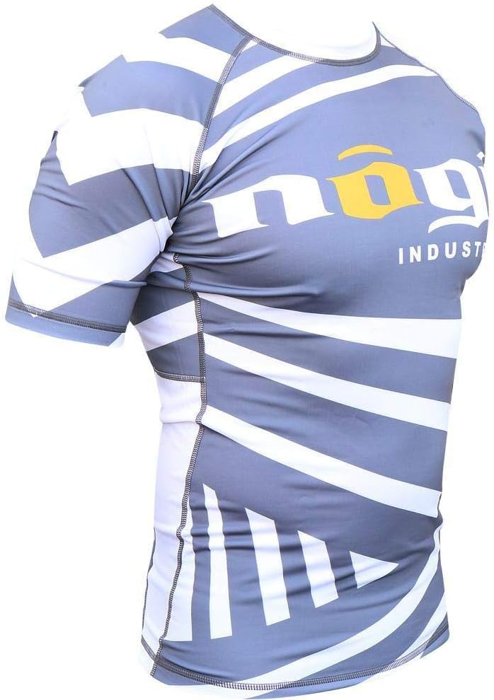 Nogi White Exeter Rank Short Sleeve Rash Guard BJJ
