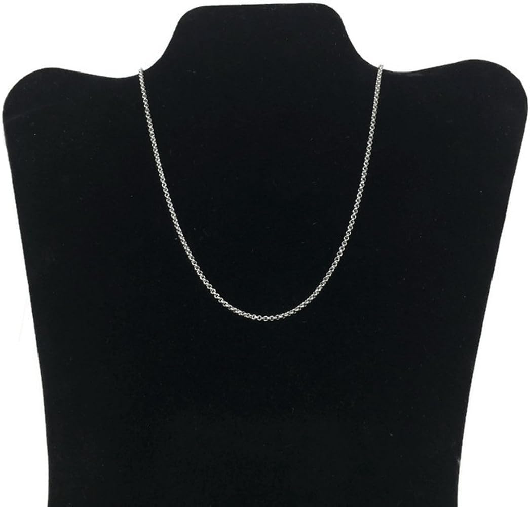 Amazon.com: Loralyn Designs 2mm Stainless Steel Rolo Chain