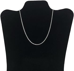 Amazon.com: Loralyn Designs 2mm Stainless Steel Rolo Chain
