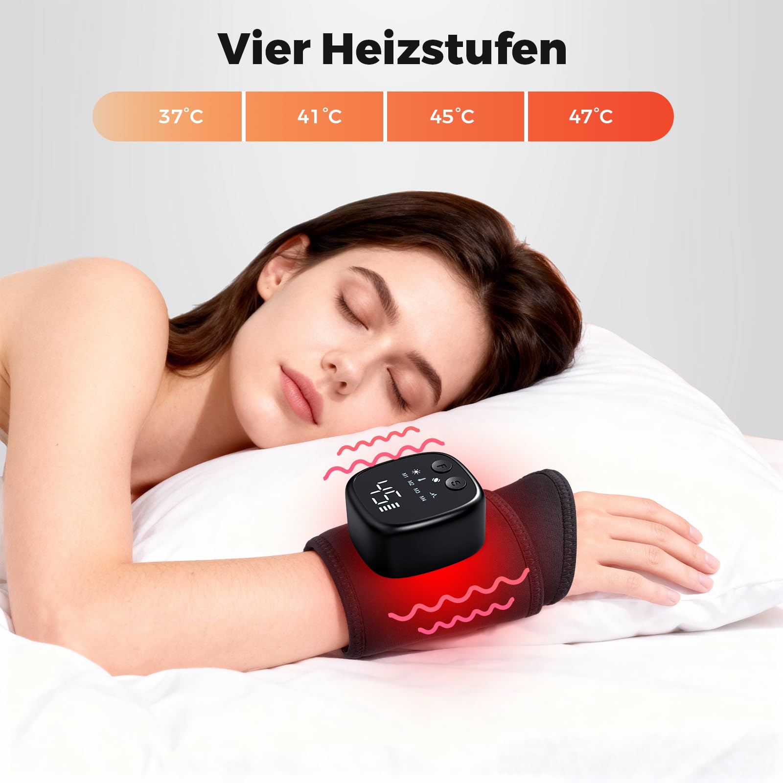 4 in 1 Handmassagegerät mit Wärme und Kompression, EMS Handgelenk Massagegerät bei Arthritis & Karpaltunnelsyndrom, Massager Schmerzlinderung für Handgelenk, Geschenke für Damen Herren