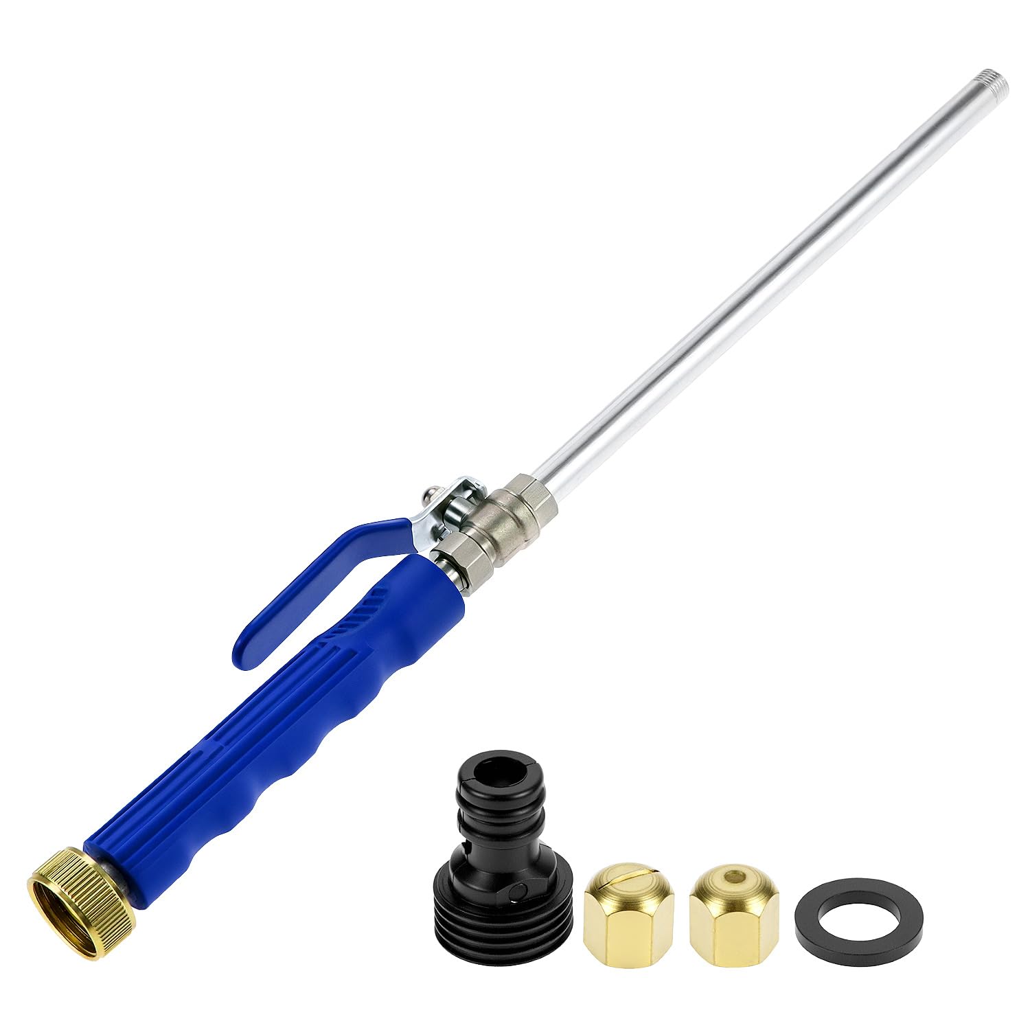 QWORK High Pressure Power Washer Wand, Water Hose Nozzle with 2 Spray Tips, Adjustable Watering Sprayer Cleaning Tool-image-8