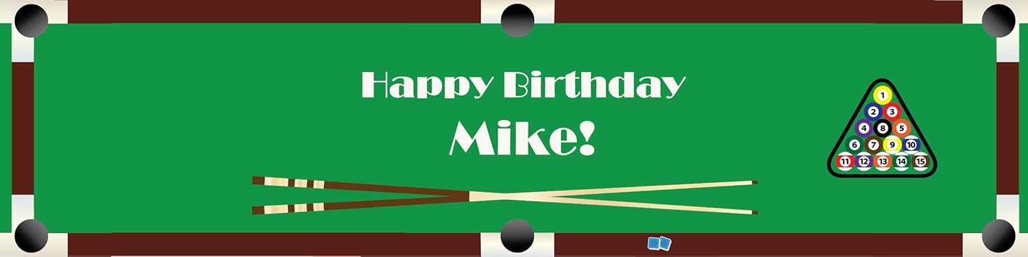 DesignThatSign 100 Billiards Pool Table Theme Water Bottle Labels Great for Birthday Partys, tournaments, Special Occasions 8"x2"