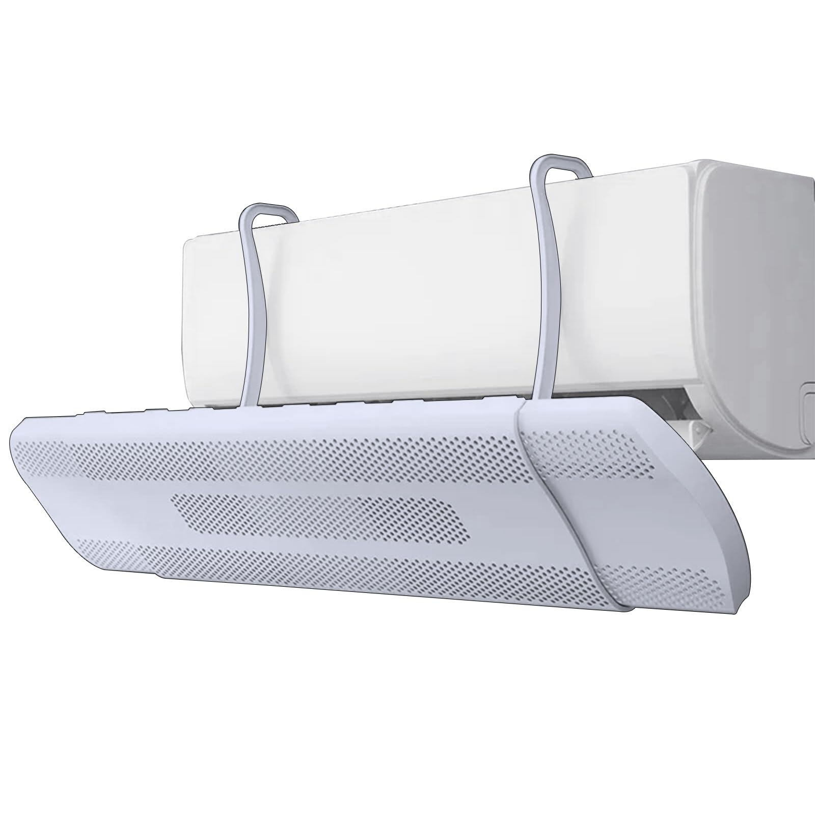 WUXTOKV Air Conditioner Deflector, Retractable Air Vent Deflector 22-38 inches, ABS Plastic, 2000+ Micro Holes, 180° Adjustable(Blue)
