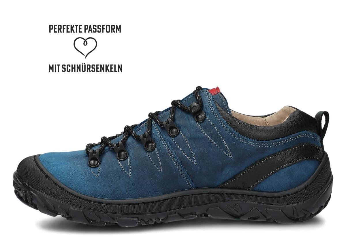 nagaba - Wanderschuhe Damen - Lederschuhe Trekkingschuhe Damen - Outdoor Halbschuhe Frauen Echtleder, Schnürschuhe - Freizeitschuhe, Damenschuhe Trekking Halbschuhe