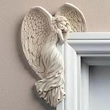 Generic Angel Wing Sculpture, Wall Art Hanging Decoration, Resin Figurine for Home Living Room Bedroom