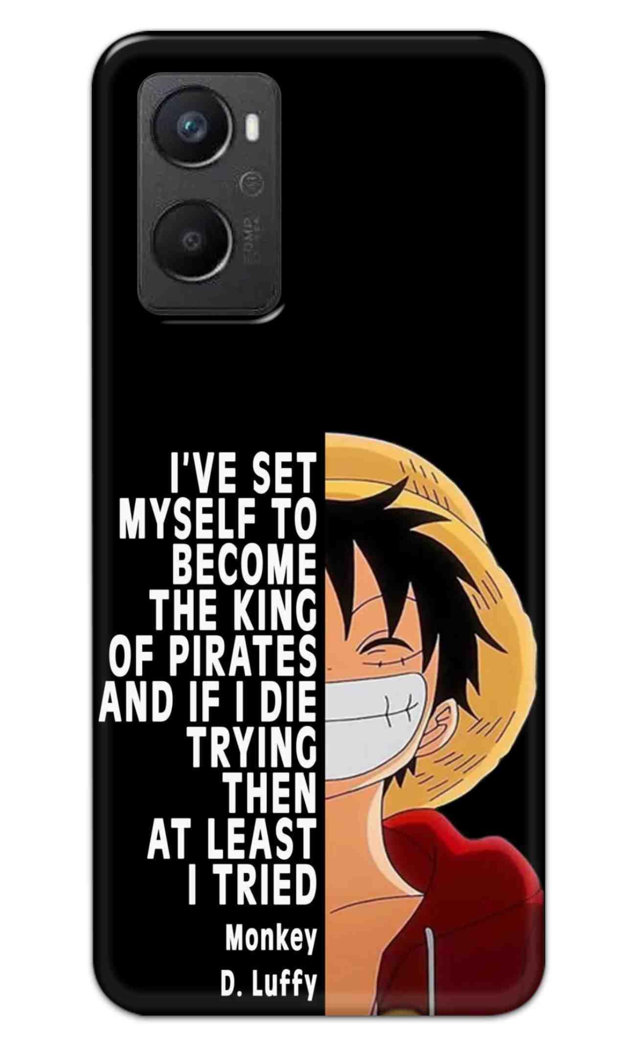 NDCOM for Oppo A96 Back Cover Case Anime One Piece Monkey D. Luffy  