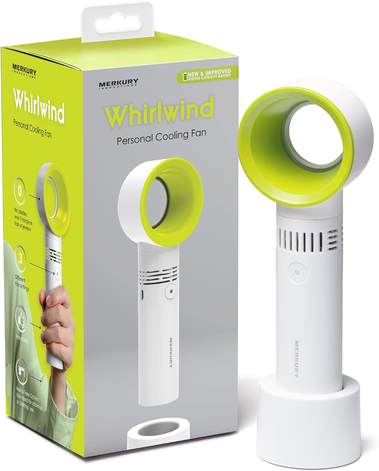 Merkury Innovations Whirlwind Personal Cooling Fan, No