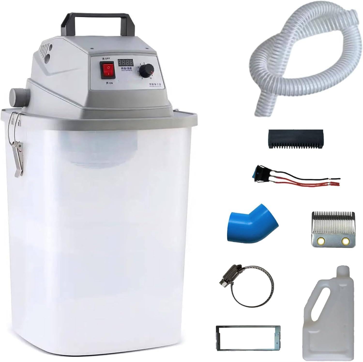 JXYQ Fabric Thread Trimmer with Automatic Suction and Cutting, Electric Brushless Design, 30L Storage Bucket for Efficient Thread Removal