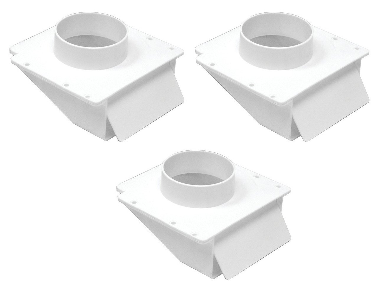 Grille d'aération en plastique blanc 4 pouces Lambro Industries lot de 3