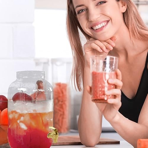 Miniatura 7 de Grifo para dispensador de bebidas, paquete de 2 boquillas doradas para dispensador de bebidas, grifo de estilo de empuje para dispensador de