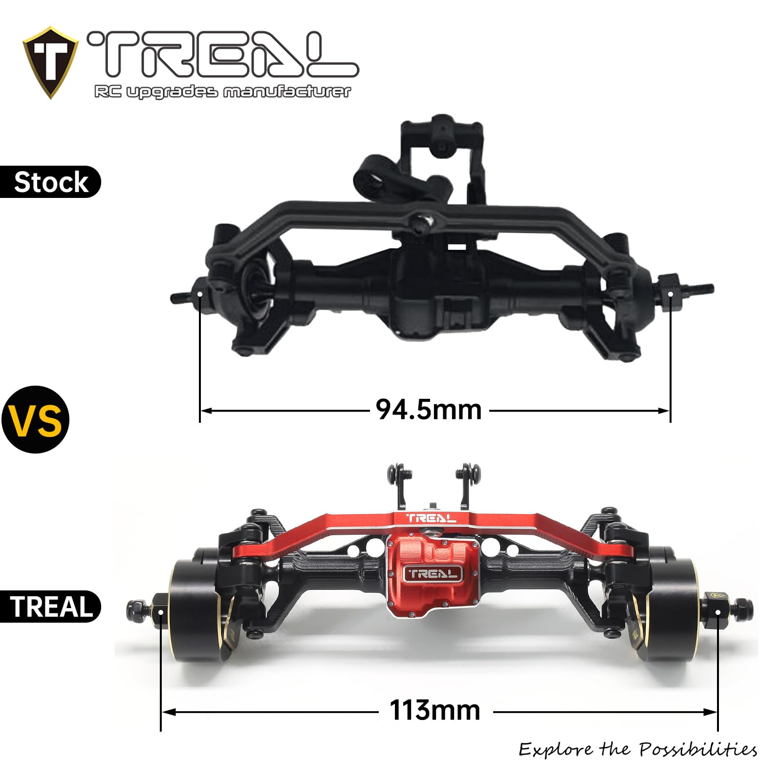 Snapklik.com : TREAL TRX4M Front Portal Axles Complete Kit CVD Shaft ...
