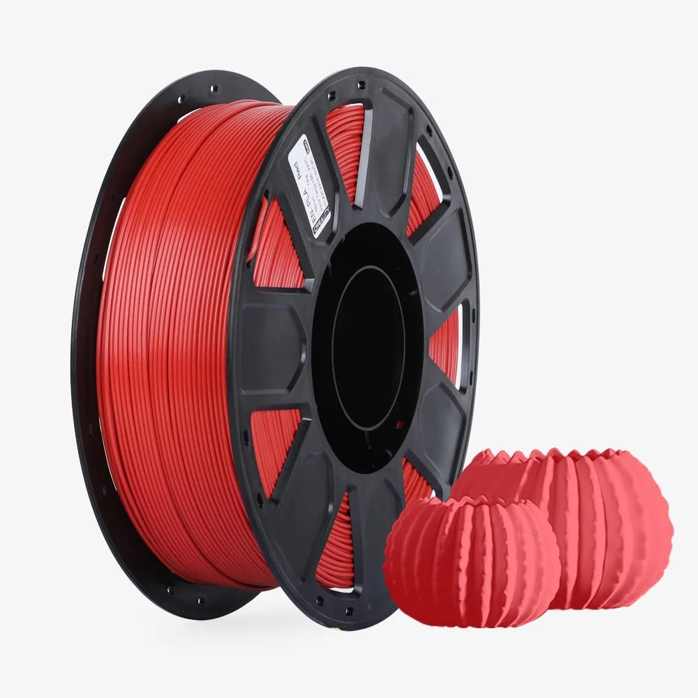 Creality Filamento PLA 1.75mm per Stampante 3D e Penne 3D Precisione Dimensionale +/- 0.02mm Neatly Wound Stampanti 3D FDM Bobina da 1kg (2.2 Libbre) (Rosso)