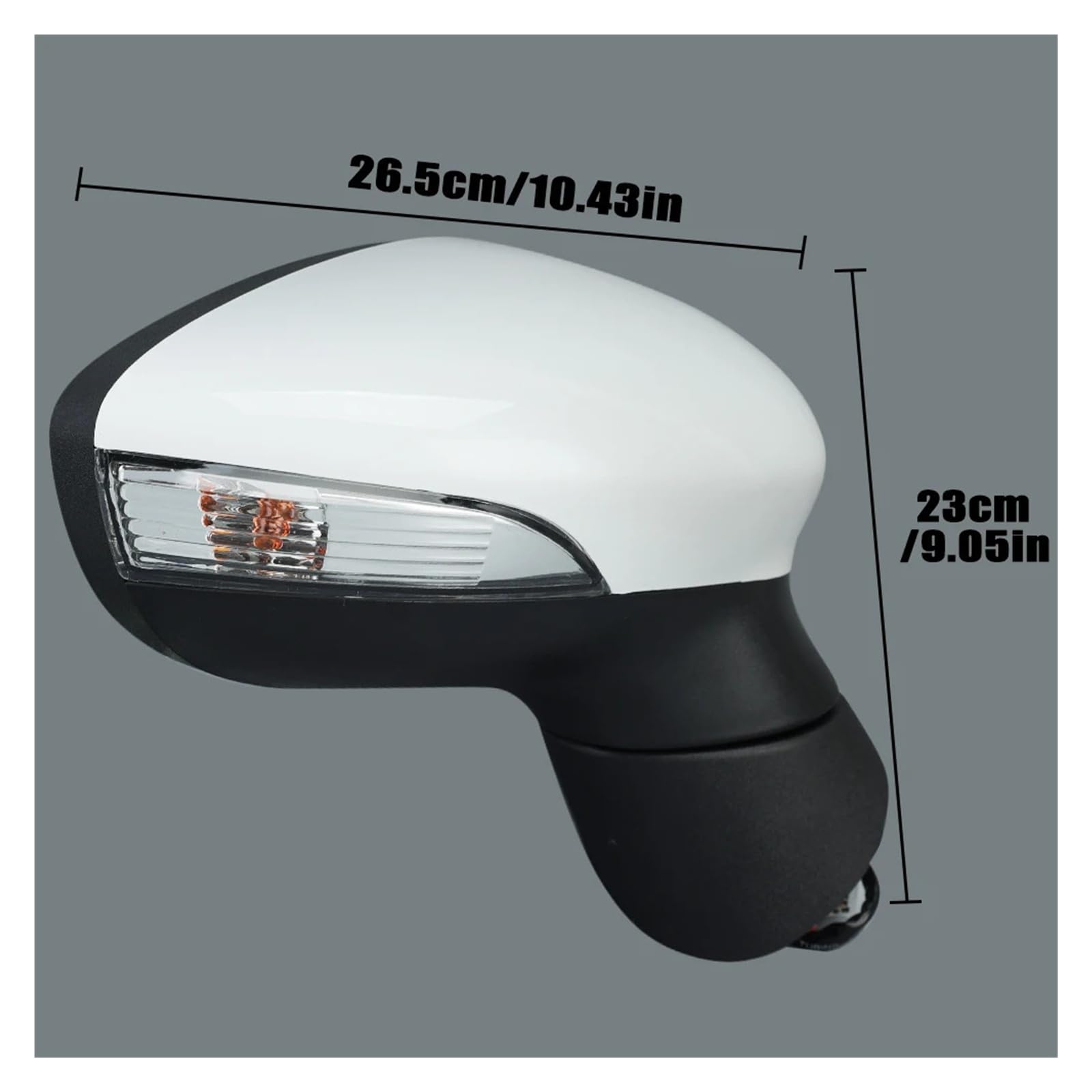 Adatto for Ford Fiesta 2008 2009 2010 2011 2012 Specchietto retrovisore laterale riscaldato pieghevole manuale bianco Accessori for auto Gruppo specchietto retrovisore(1 pair)