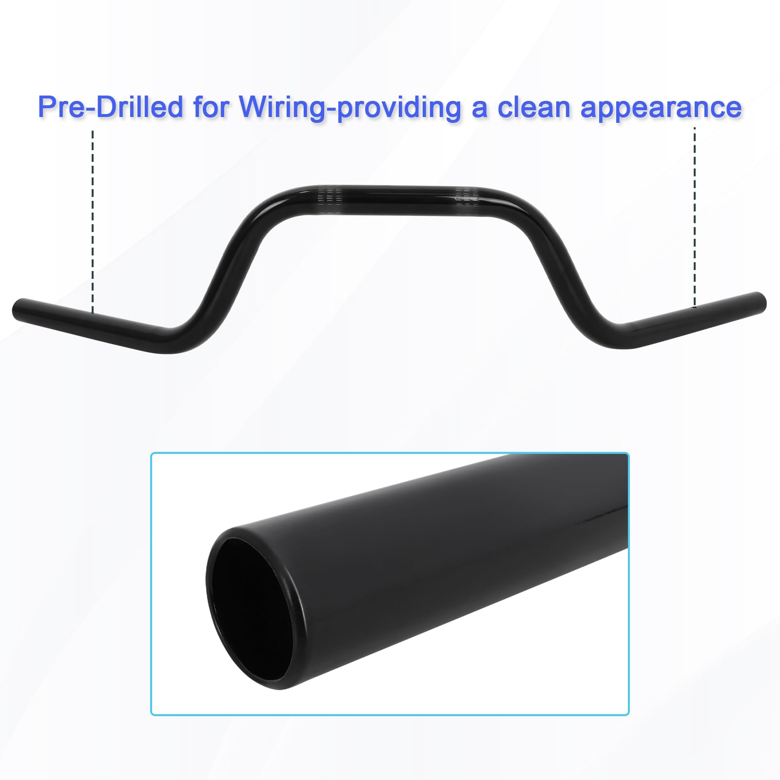 Kierownica 7/8" 22 mm z wysokim stanem drag bar motocykl cruiser rower pasuje do Harley, Honda Yamaha, Suzuki, Kawasaki Triumph, czarna