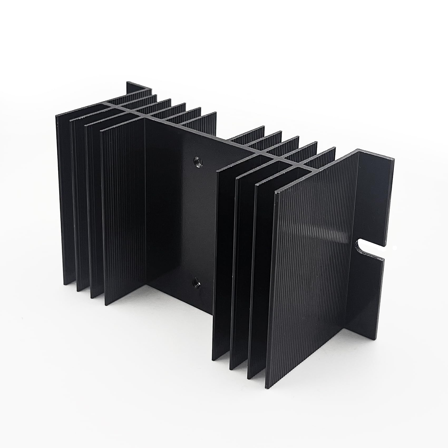 Dissipation SSR en aluminium pour relais statique monophasé 10 A-100 A Noir