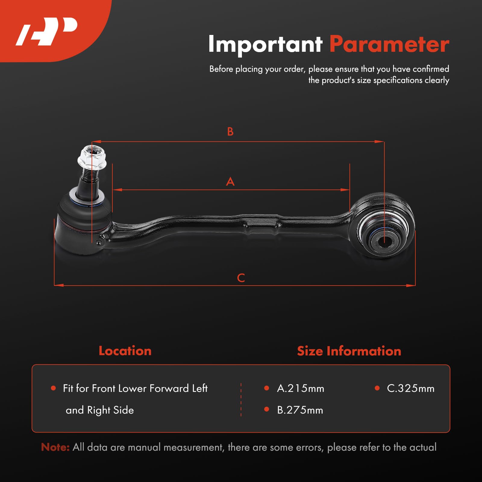 A-Premium Front Lower Control Arm With Ball Joint - For BMW 328i 335i X1 AWD Models