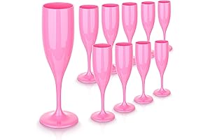 Pink Flutes: 12-Pack Acrylic Champagne Glasses for Unforgettable Occasions