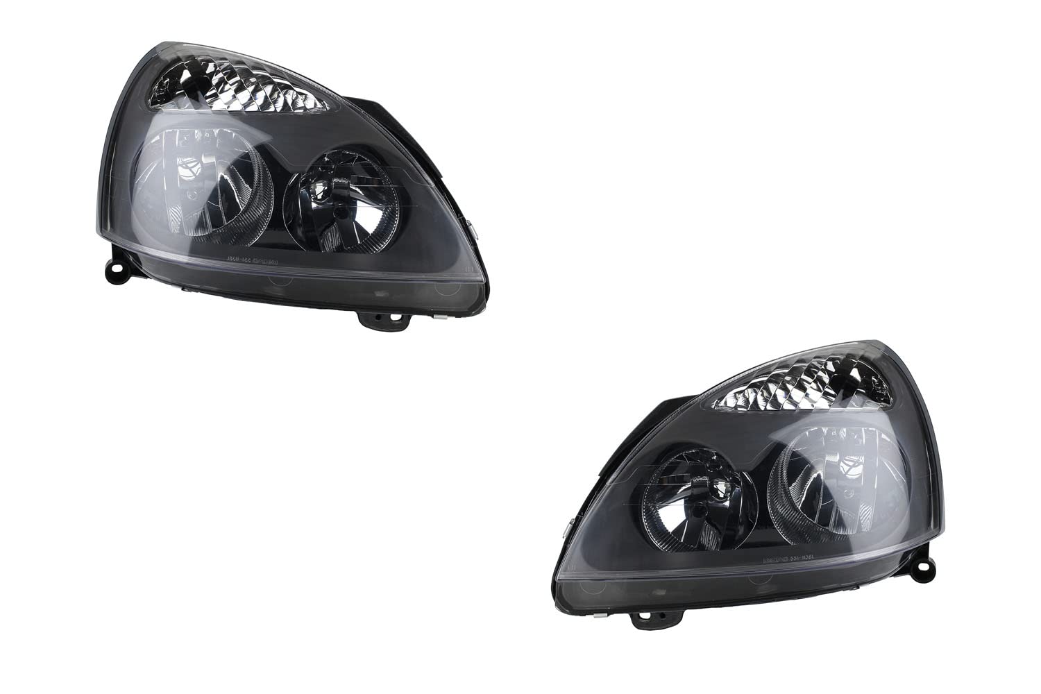 Jeu De Phares Pour Renault Clio BB/CB - Phare Gauche H7/H1 Noir - Avec Clignotant - Réglage électrique - Modèles 2001-2005 - 6