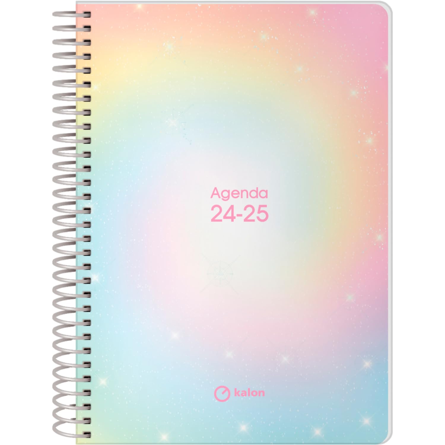 Dohe - Agenda Escolar 2024 2025 - Semana Vista, Tamaño A5 (15x21 cm), Cierre de Anillas, Español e Inglés, Septiembre a Junio, Material Escolar - KALON Stellar