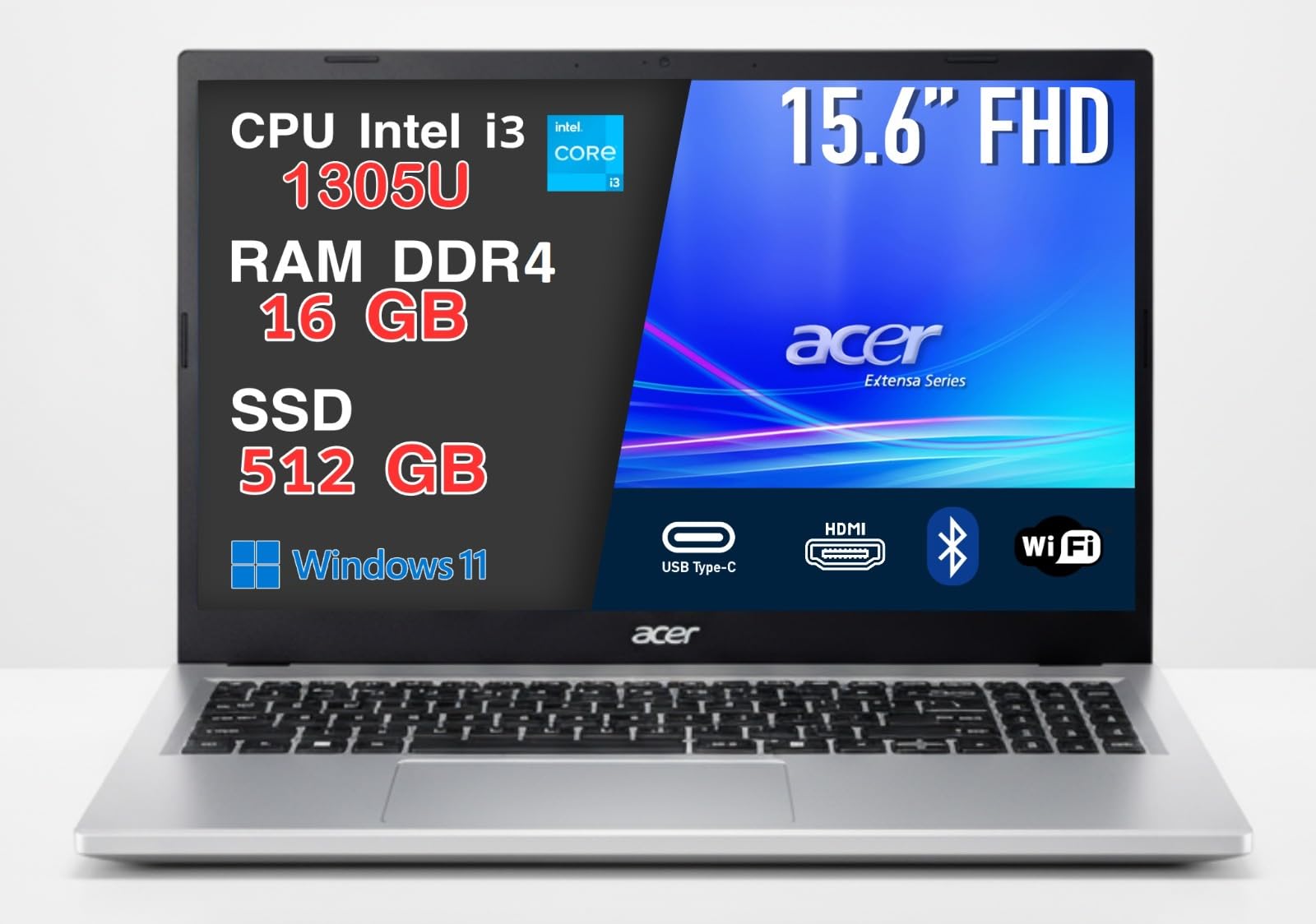 laptop con 16gb ram e schermo da 15.6 pollici