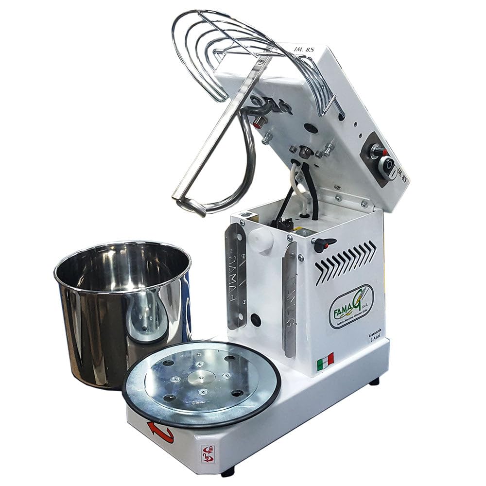 Macchina del pane pizza Impastatrice a spirale professionale 8 KG RIBALTABILE a 10 VELOCITA' per pane, pizza, biscotti, panettone, dolci, per un utilizzo casalingo o professionale Famag GRILLETTA.