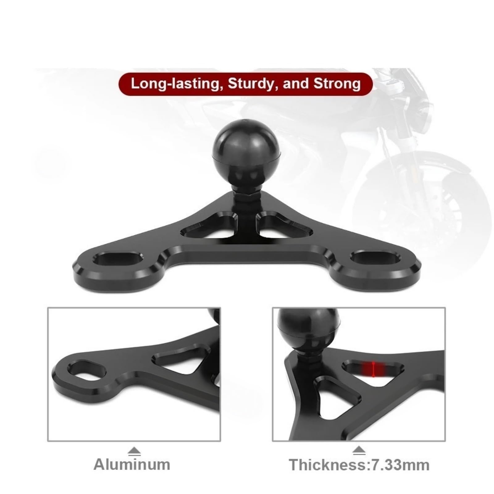 Per staffa di navigazione per moto per Triumph Rocket 3 R e GT 2020-2025 | Anodizzato, staffa di navigazione per moto