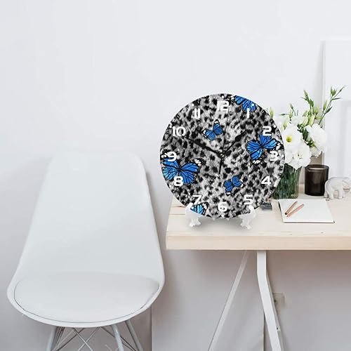 Vista 12 de Reloj de pared de mármol gris de 10 pulgadas, silencioso, sin tictac, fácil de leer, reloj de pared decorativo para sala de estar, habitación