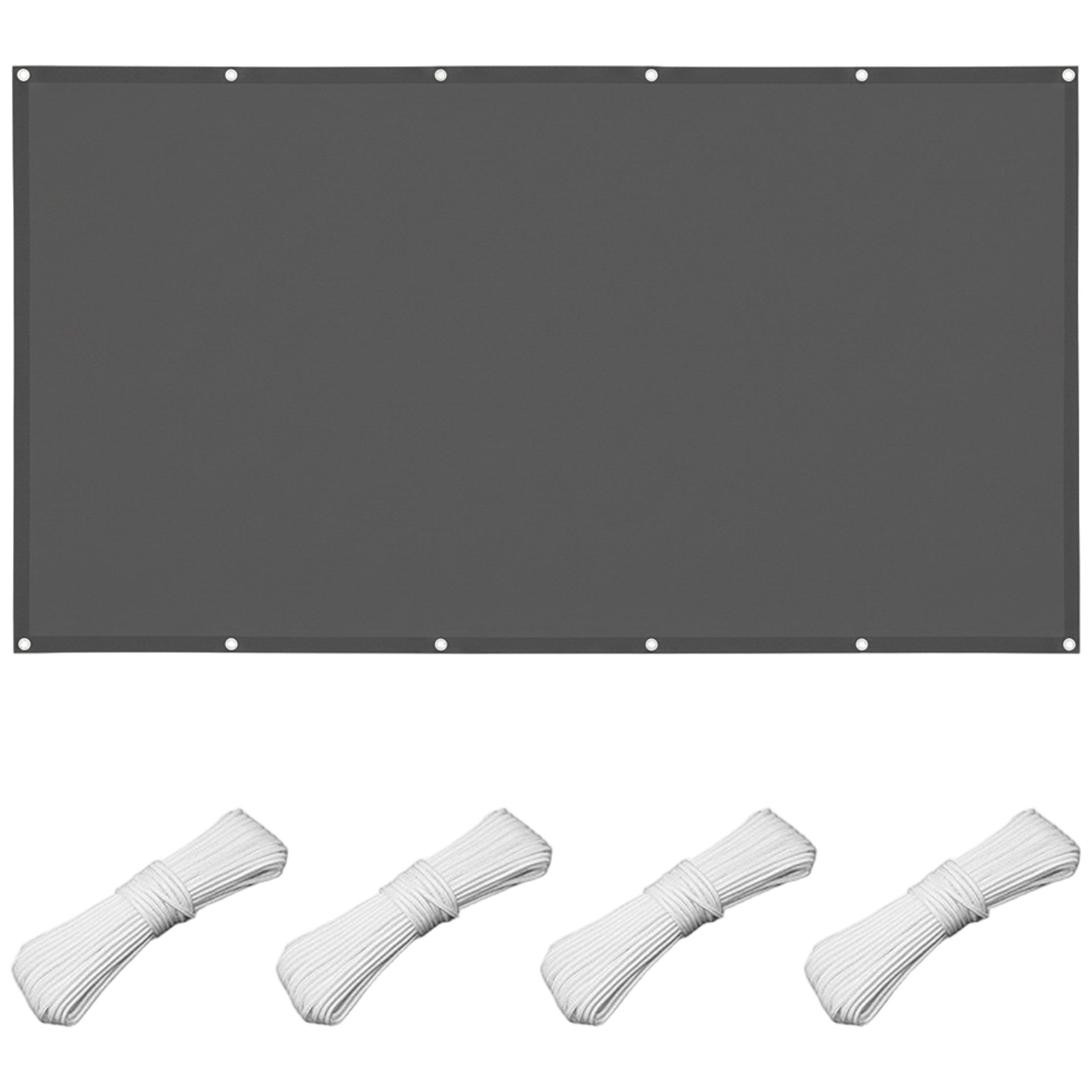 Toldo rectangular de 2 x 5 m con bordes reforzados antidesgarro