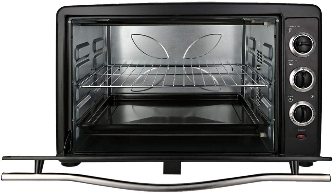 Emjoi 60 Liter Electric Oven interior with rack and baking tray.